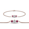 Load image into Gallery viewer, 3-stone-bracelet-for-mothers-with-pink-sapphire-in-rose-gold-FDBRC8693GSADRPIMD-NL-RG