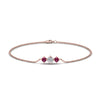 Load image into Gallery viewer, 3-stone-bracelet-for-mothers-with-pink-sapphire-in-rose-gold-FDBRC8693GSADRPIMDANGLE2-NL-RG