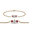 Load image into Gallery viewer, 3-stone-bracelet-for-mothers-with-pink-sapphire-in-yellow-gold-FDBRC8693GSADRPIMD-NL-YG