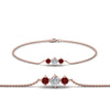 Load image into Gallery viewer, 3-stone-bracelet-for-mothers-with-ruby-in-rose-gold-FDBRC8693GRUDRMD-NL-RG