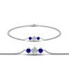 Load image into Gallery viewer, 3-stone-bracelet-for-mothers-with-sapphire-in-white-gold-FDBRC8693GSABLMD-NL-WG