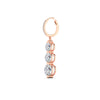 Load image into Gallery viewer, 3-stone-diamond-drop-dangle-huggies-in-rose-gold-fdear11672angle5-nl-rg
