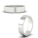 Load image into Gallery viewer, 3-stone-diamond-wedding-anniversary-band-for-men-in-white-gold-fdm8111bangle3-nl-wg.jpg