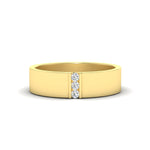 Load image into Gallery viewer, 3 Stone Mens Flat Gemstone Band