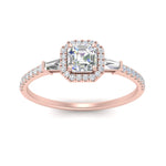 Load image into Gallery viewer, 3-stone-lab-created-asscher-halo-engagement-ring-in-rose-gold-FD10047ASRANGLE5-NL-RG