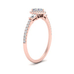 Load image into Gallery viewer, 3-stone-lab-created-heart-halo-engagement-ring-in-rose-gold-FD10047HTRANGLE2-NL-RG