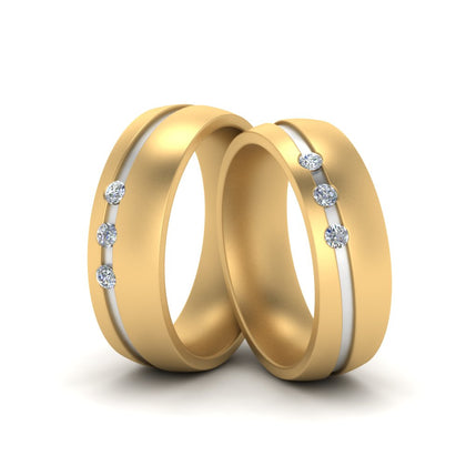 3 Stone LGBT Wedding Rings