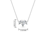 Load image into Gallery viewer, 3-stone-marquise-diamond-necklace-chain-in-white-gold-FDPD11096ANGLE1-NL-WG-HW