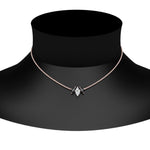 Load image into Gallery viewer, 3-stone-marquise-onyx-necklace-chain-in-rose-gold-FDPD11096GONYXNECK-NL-RG