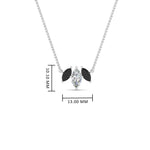 Load image into Gallery viewer, 3-stone-marquise-onyx-necklace-chain-in-white-gold-FDPD11096GONYXANGLE1-NL-WG-HW