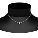 Load image into Gallery viewer, 3-stone-marquise-onyx-necklace-chain-in-yellow-gold-FDPD11096GONYXNECK-NL-YG
