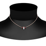 Load image into Gallery viewer, 3-stone-marquise-ruby-necklace-chain-in-rose-gold-FDPD11096GRUDRNECK-NL-RG
