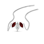 Load image into Gallery viewer, 3-stone-marquise-ruby-necklace-chain-in-white-gold-FDPD11096GRUDR-NL-WG