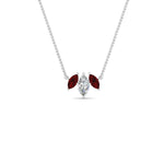 Load image into Gallery viewer, 3-stone-marquise-ruby-necklace-chain-in-white-gold-FDPD11096GRUDRANGLE1-NL-WG