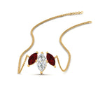 Load image into Gallery viewer, 3-stone-marquise-ruby-necklace-chain-in-yellow-gold-FDPD11096GRUDR-NL-YG