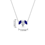 Load image into Gallery viewer, 3-stone-marquise-sapphire-necklace-chain-in-white-gold-FDPD11096GSABLANGLE1-NL-WG-HW