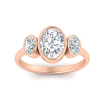 Load image into Gallery viewer, 3-stone-oval-bezel-diamond-engagement-ring-in-rose-gold-fd11546-nl-rg