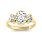 Load image into Gallery viewer, 3-stone-oval-bezel-diamond-engagement-ring-in-yellow-gold-fd11546-nl-yg