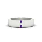 Load image into Gallery viewer, 3-stone-purple-topaz-wedding-anniversary-band-for-men-in-white-gold-fdm8111bgvito-nl-wg.jpg
