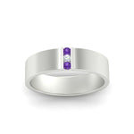 Load image into Gallery viewer, 3-stone-purple-topaz-wedding-anniversary-band-for-men-in-white-gold-fdm8111bgvitoangle5-nl-wg.jpg