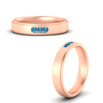 Load image into Gallery viewer, 3-stone-round-ice-blue-topaz-channel-set-mens-wedding-ring-in-rose-gold-fdm10340rogicbltoangle3-nl-rg