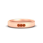 Load image into Gallery viewer, 3-stone-round-orange-sapphire-channel-set-mens-wedding-ring-in-rose-gold-fdm10340rogsaor-nl-rg