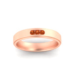 Load image into Gallery viewer, 3-stone-round-orange-sapphire-channel-set-mens-wedding-ring-in-rose-gold-fdm10340rogsaorangle5-nl-rg