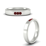 Load image into Gallery viewer, 3-stone-round-ruby-channel-set-mens-wedding-ring-in-white-gold-fdm10340rogrudrangle3-nl-wg