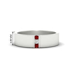 Load image into Gallery viewer, 3-stone-ruby-wedding-anniversary-band-for-men-in-white-gold-fdm8111bgrudr-nl-wg-hw.jpg