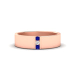 Load image into Gallery viewer, 3-stone-sapphire-wedding-anniversary-band-for-men-in-rose-gold-fdm8111bgsabl-nl-rg.jpg