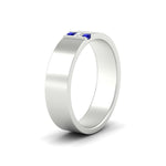 Load image into Gallery viewer, 3-stone-sapphire-wedding-anniversary-band-for-men-in-white-gold-fdm8111bgsablangle2-nl-wg.jpg