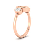 Load image into Gallery viewer, 3-stone-semi mount-bezel-diamond-engagement-ring-in-rose-gold-fd11546smr-nl-rg