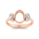 Load image into Gallery viewer, 3-stone-semi mount-bezel-diamond-engagement-ring-in-rose-gold-fd11546smr-nl-rg