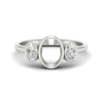Load image into Gallery viewer, 3-stone-semi mount-bezel-diamond-engagement-ring-in-white-gold-fd11546smr-nl-wg
