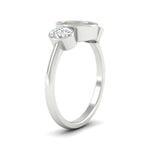 Load image into Gallery viewer, 3-stone-semi mount-bezel-diamond-engagement-ring-in-white-gold-fd11546smr-nl-wg