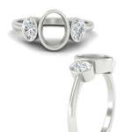 Load image into Gallery viewer, 3-stone-semi mount-bezel-diamond-engagement-ring-in-white-gold-fd11546smr-nl-wg