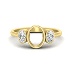 Load image into Gallery viewer, Semi Mount Bezel 3 stone Diamond Engagement Ring