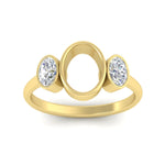 Load image into Gallery viewer, Semi Mount Bezel 3 stone Diamond Engagement Ring