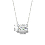 Load image into Gallery viewer, Horizontal Radiant Diamond Solitaire Pendant