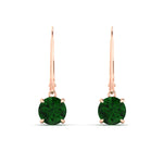 Load image into Gallery viewer, 3.00-ct-round-cut-emerald-leverback-dangle-earrings-in-rose-gold-fdear11236rogemgrangle2-3.00ct-nl-rg.jpg?v=1768373575