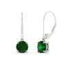 Load image into Gallery viewer, 3.00-ct-round-cut-emerald-leverback-dangle-earrings-in-white-gold-fdear11236rogemgrangle1-3.00ct-nl-wg.jpg?v=1768373575