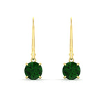 Load image into Gallery viewer, 3.00-ct-round-cut-emerald-leverback-dangle-earrings-in-yellow-gold-fdear11236rogemgrangle2-3.00ct-nl-yg.jpg?v=1768373575