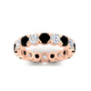Load image into Gallery viewer, 3.60-carat-cirque-round-diamond-and-black-diamond-eternity-wedding-band-in-rose-gold-FD8072ROBGBLACKANGLE5-3.60CT-NL-RG?v=1751956653