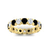 Load image into Gallery viewer, 3.60-carat-cirque-round-diamond-and-black-diamond-eternity-wedding-band-in-yellow-gold-FD8072ROBGBLACKANGLE5-3.60CT-NL-YG?v=1751956659