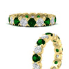 Load image into Gallery viewer, 3.60-carat-cirque-round-diamond-and-emerald-eternity-wedding-band-in-yellow-gold-FD8072ROBGEMGRANGLE3-3.60CT-NL-YG?v=1751956658