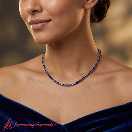 34-carat-lab-created-blue-sapphire-necklace-with-round-stones-for-women-in-white-gold-fdnk11696-model