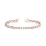 Load image into Gallery viewer, 4-40-ct-heart-shaped-diamond-bezel-tennis-bracelet-in-rose-gold-fdbrc10581htangle2-4-40-ct-nl-rg