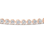 Load image into Gallery viewer, 4-40-ct-heart-shaped-diamond-bezel-tennis-bracelet-in-rose-gold-fdbrc10581htangle2-4-40-ct-nl-rg
