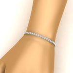 Load image into Gallery viewer, 4-40-ct-heart-shaped-diamond-bezel-tennis-bracelet-in-white-gold-fdbrc10581htangle2-4-40-ct-nl-wg