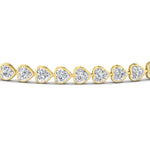Load image into Gallery viewer, 4-40-ct-heart-shaped-diamond-bezel-tennis-bracelet-in-yellow-gold-fdbrc10581htangle2-4-40-ct-nl-yg